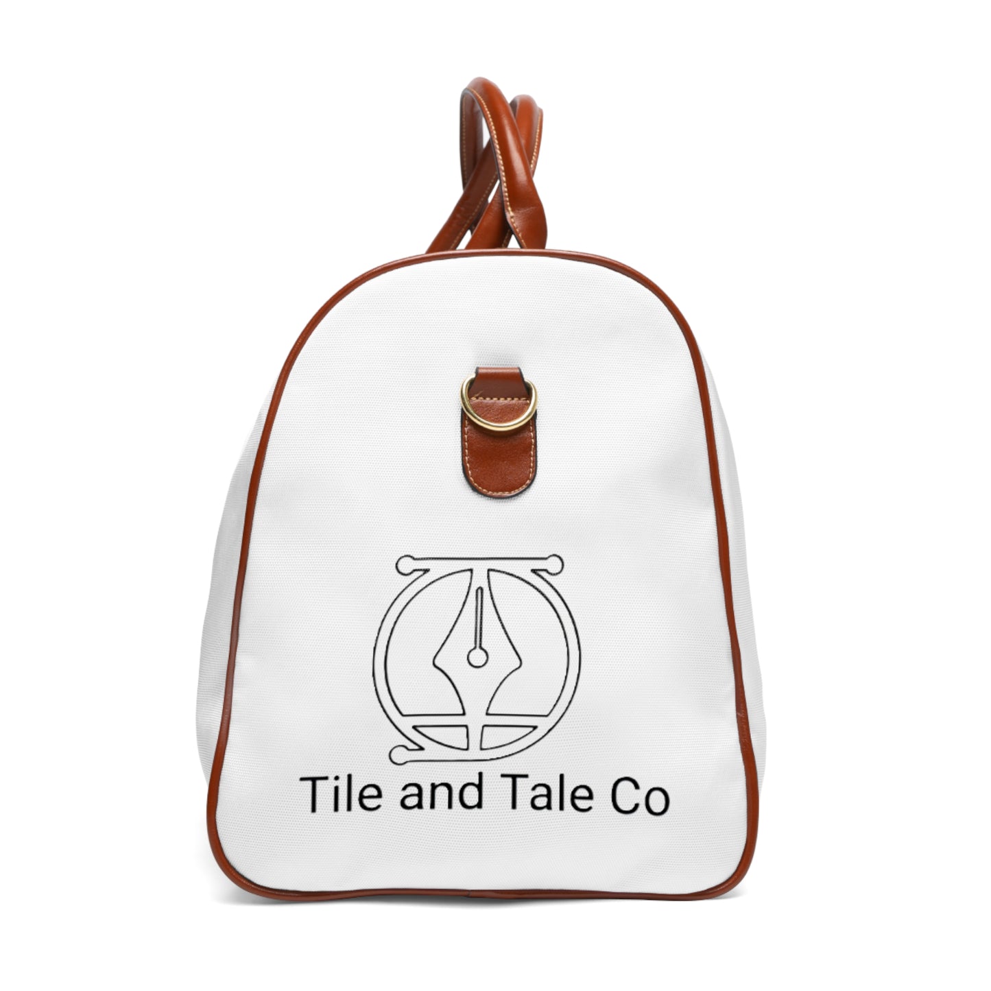 Stylish Leather-Trim Travel Bag