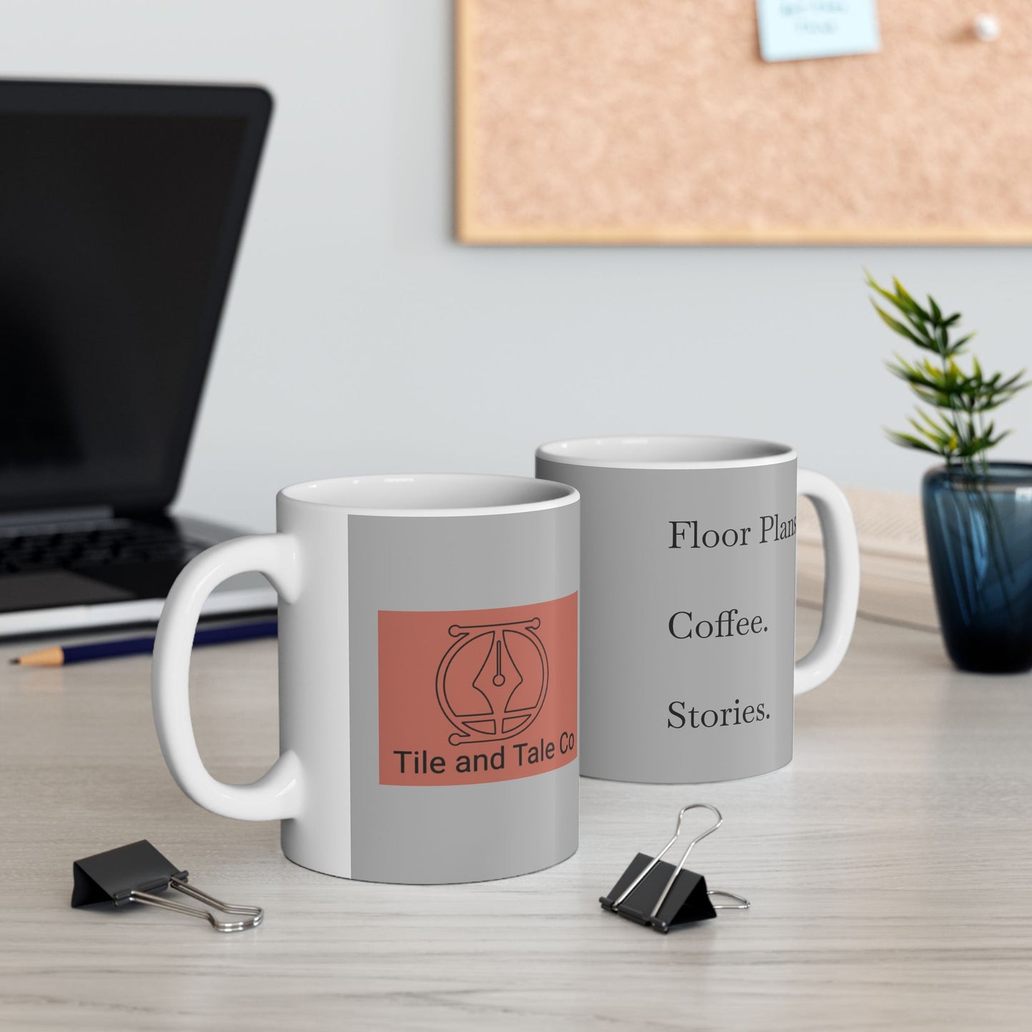 Minimalist Grey Coffee Mug