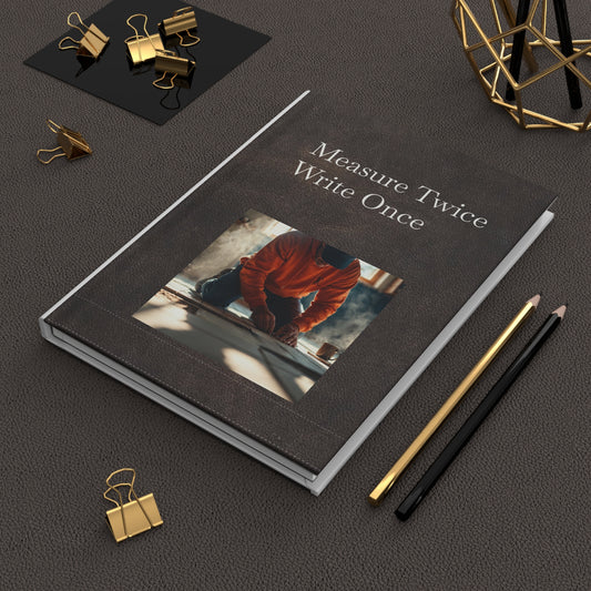 "Measure Twice, Write Once" Hardcover Journal