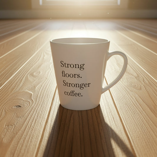 "Strong Floors, Stronger Coffee" Ceramic 12oz